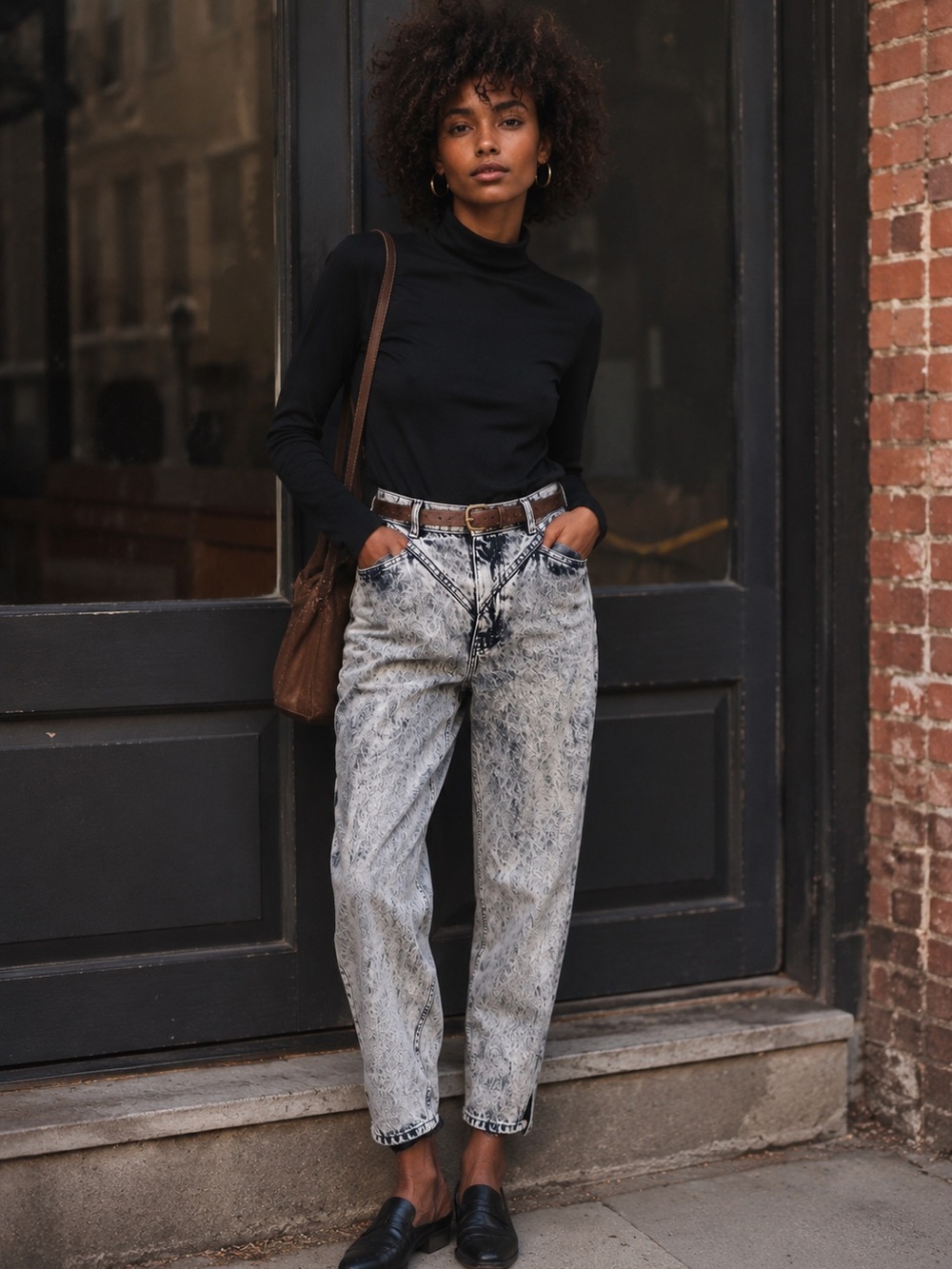 Vintage High Waisted Acid Wash Lee Jeans